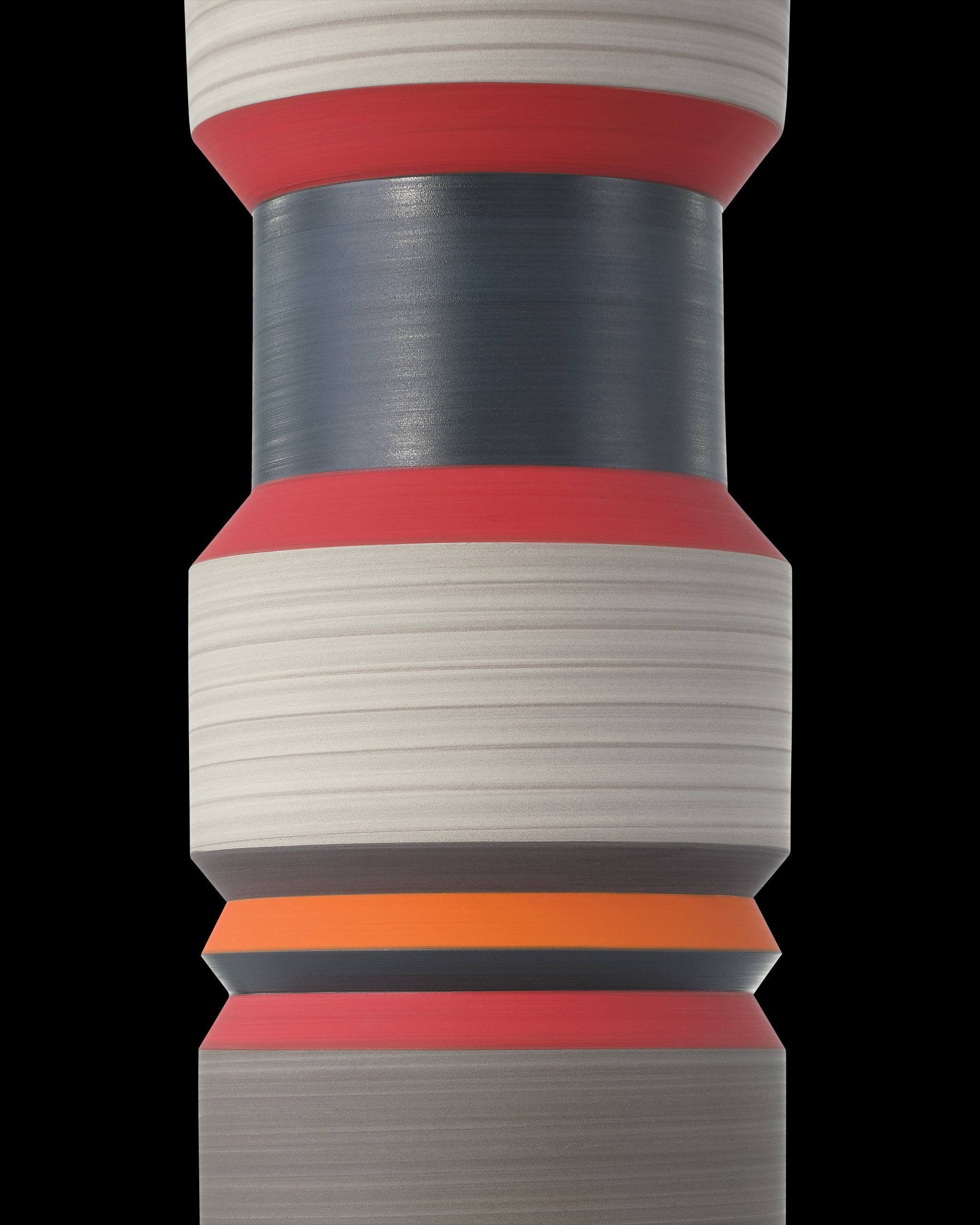 Currey & Company Happy 80's Black, Blue, Red & Orange Vase Set Of 3