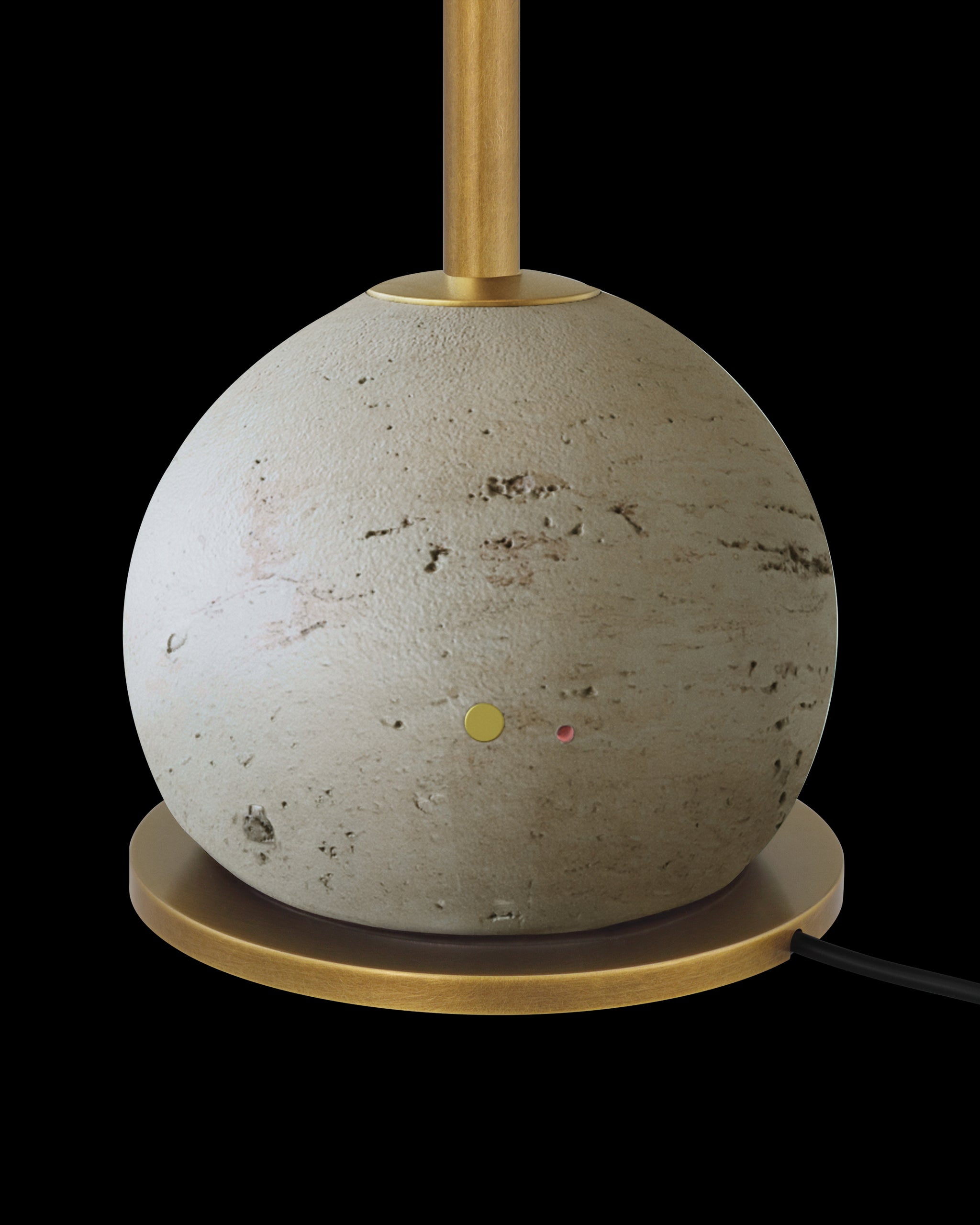 Currey & Company Journey Natural & Brass Cordless Table Lamp