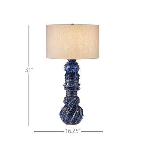 Currey & Company Undersea Dark Blue Table Lamp