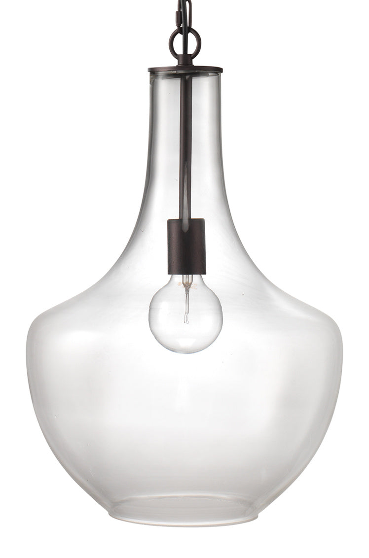Sutton Pendant In Clear Glass Lifestyle by JY