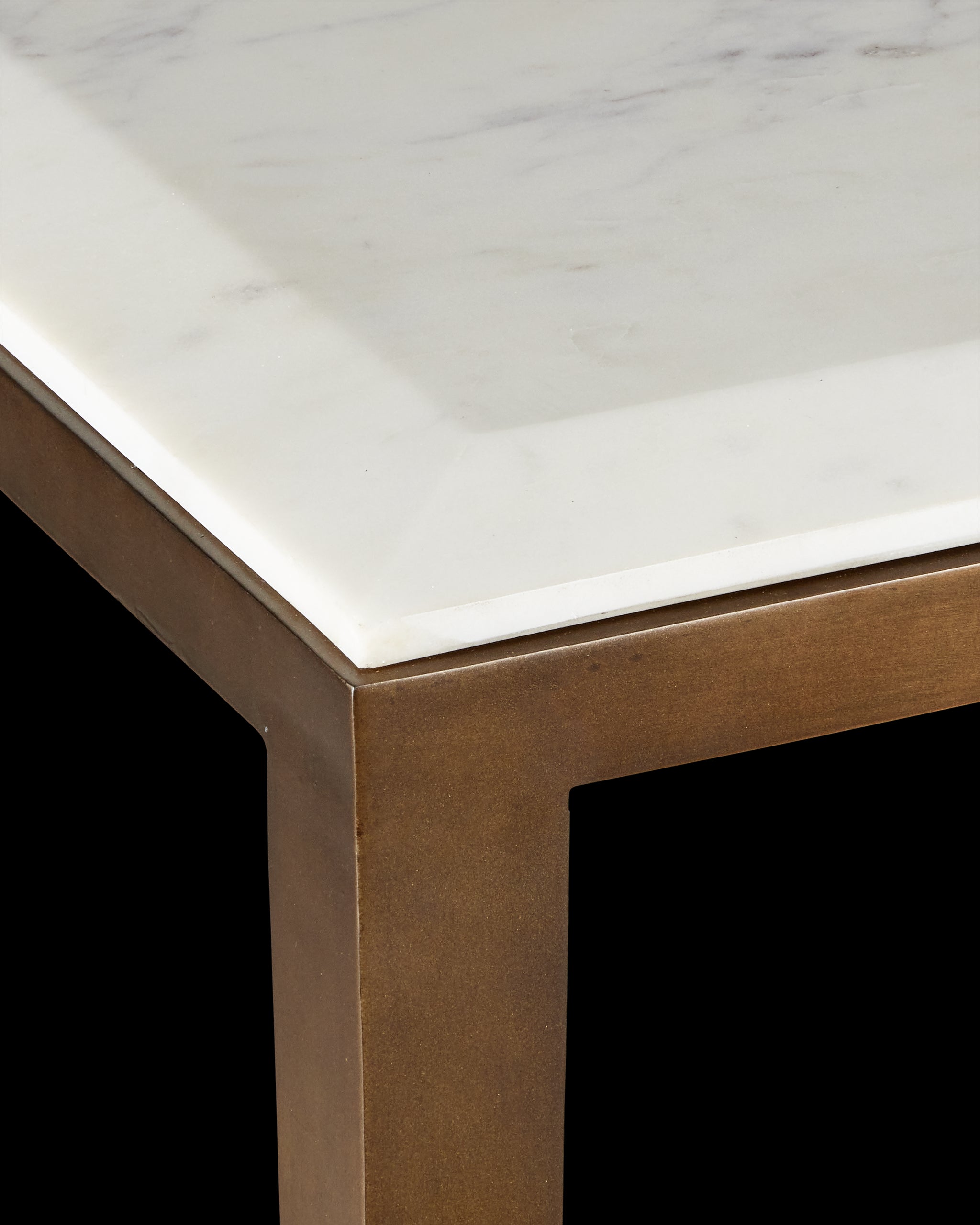 Currey & Company Oblique Marble Console Table