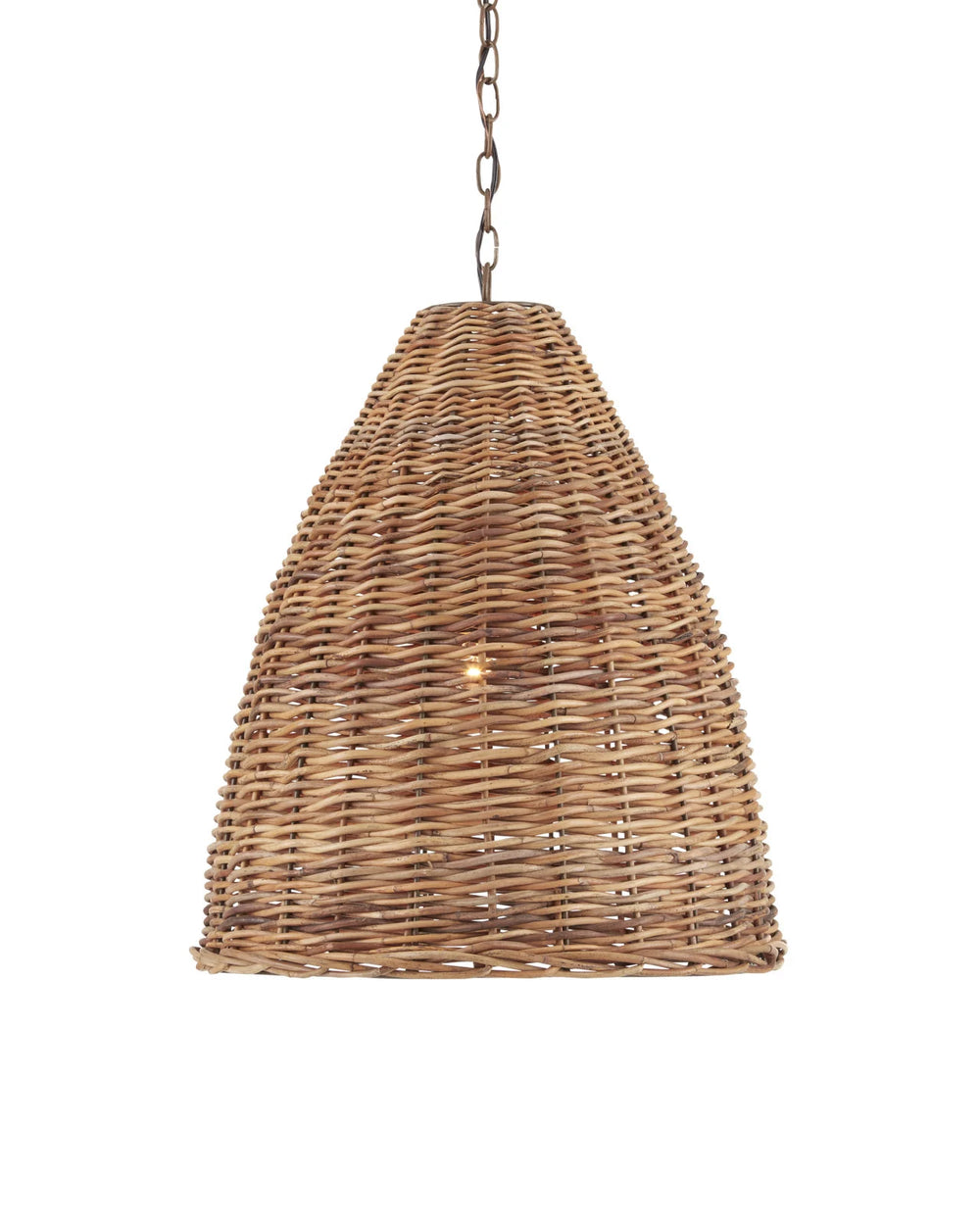 Currey & Company Basket 21" Natural 1 Light Pendant