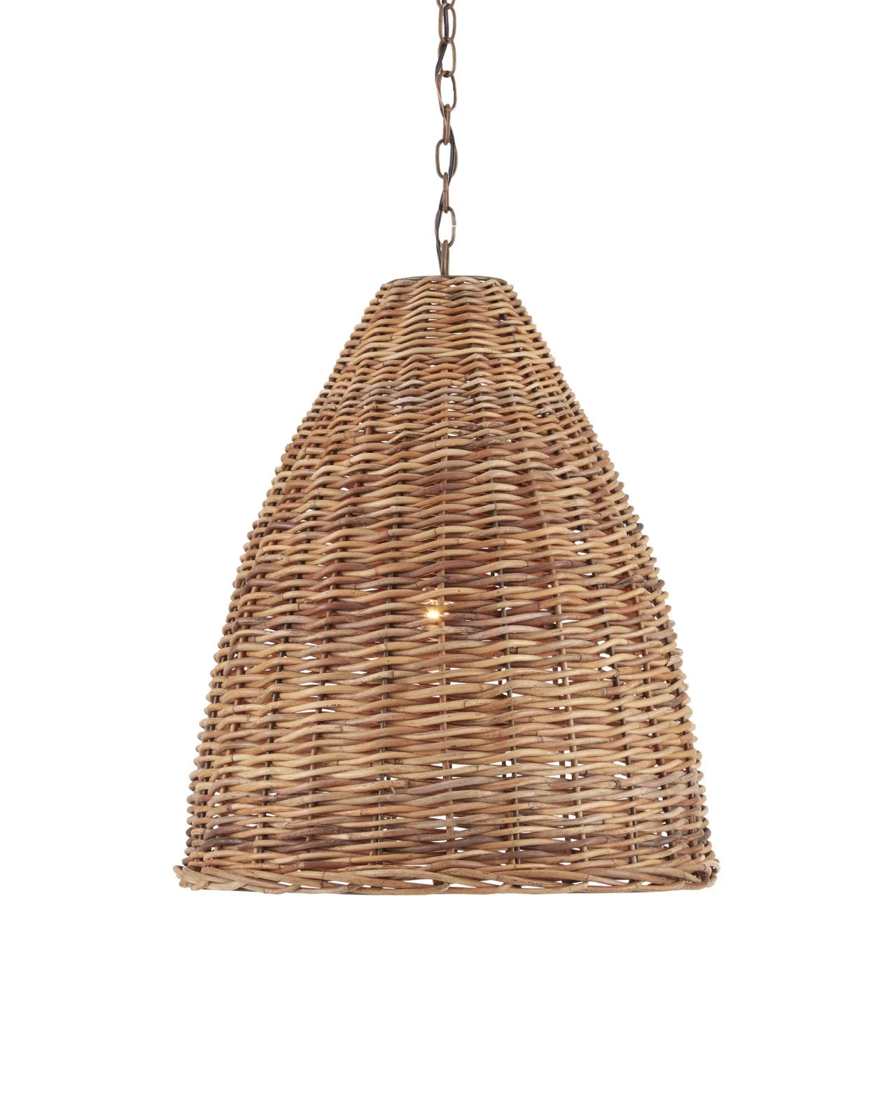 Currey & Company Basket 21" Natural 1 Light Pendant