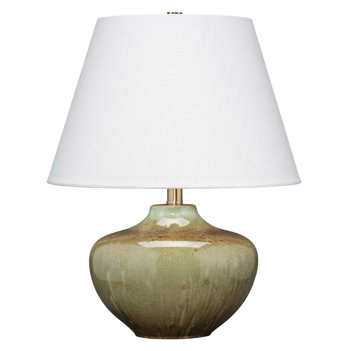 Jamie Young Monroe Table Lamp, Olive Green Ceramic