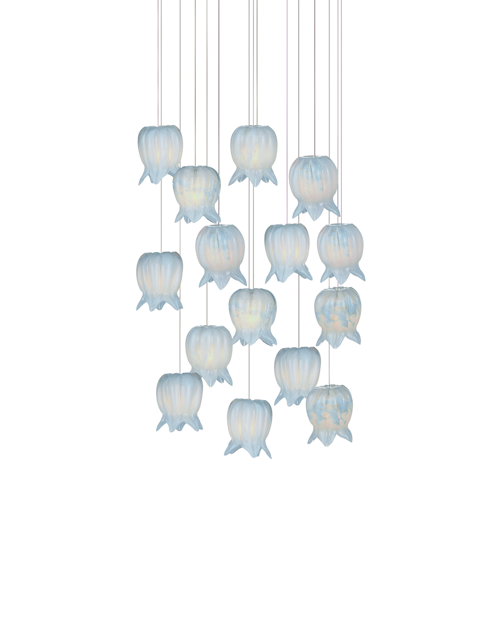 Currey And Company Polpo 15 Light Round Multi Drop Pendant
