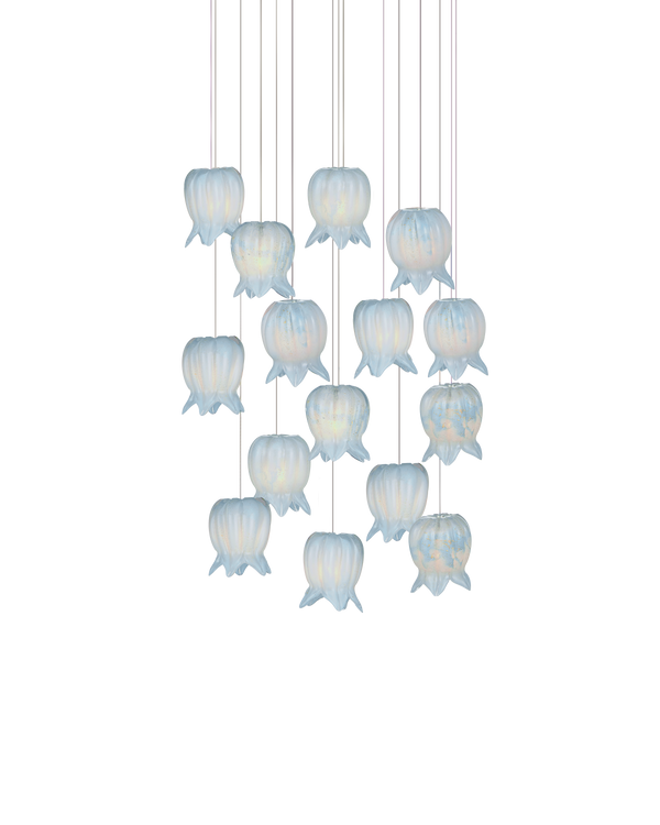 Currey And Company Polpo 15 Light Round Multi Drop Pendant