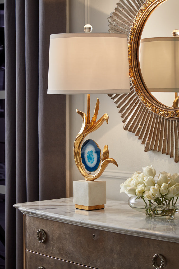 Wildwood - Zulli Lamp - Blue/Gold