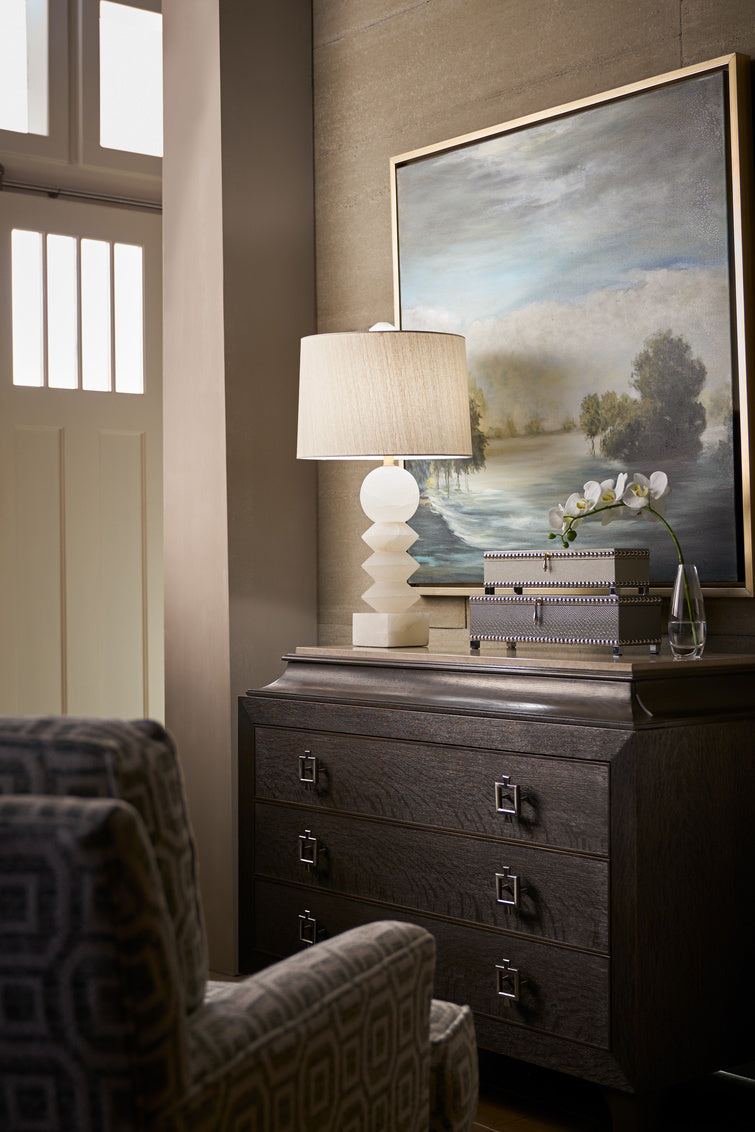 Ziegfeld White Alabaster Lamp by Wildwood