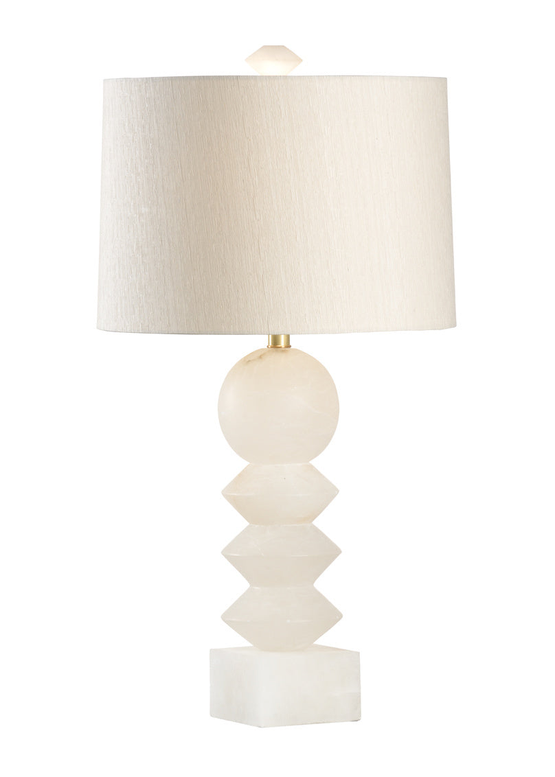 Ziegfeld White Alabaster Lamp by Wildwood