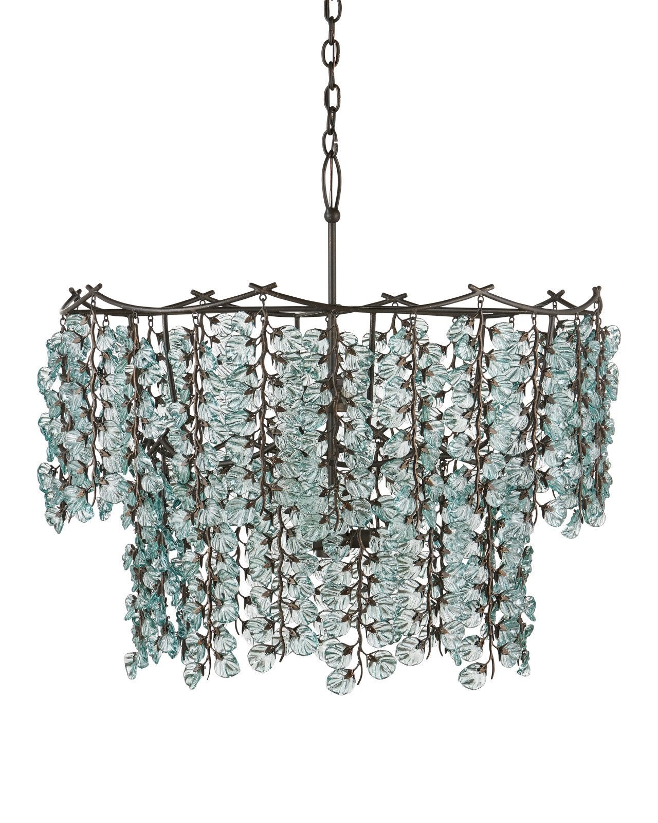Currey & Company Herbary 33" Bronze 6 Light Chandelier