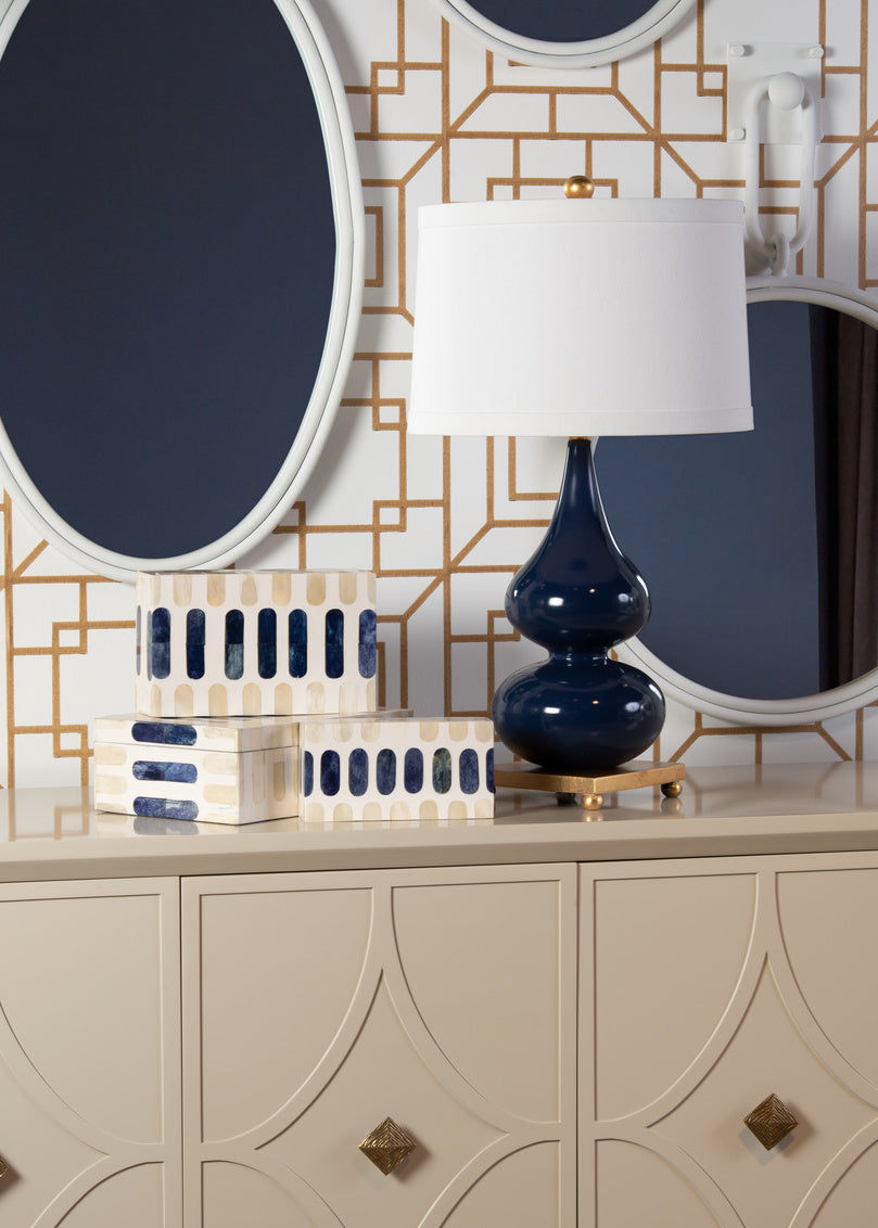 Wildwood Whitney Double Gourd Lamp in Cadet Blue 60706