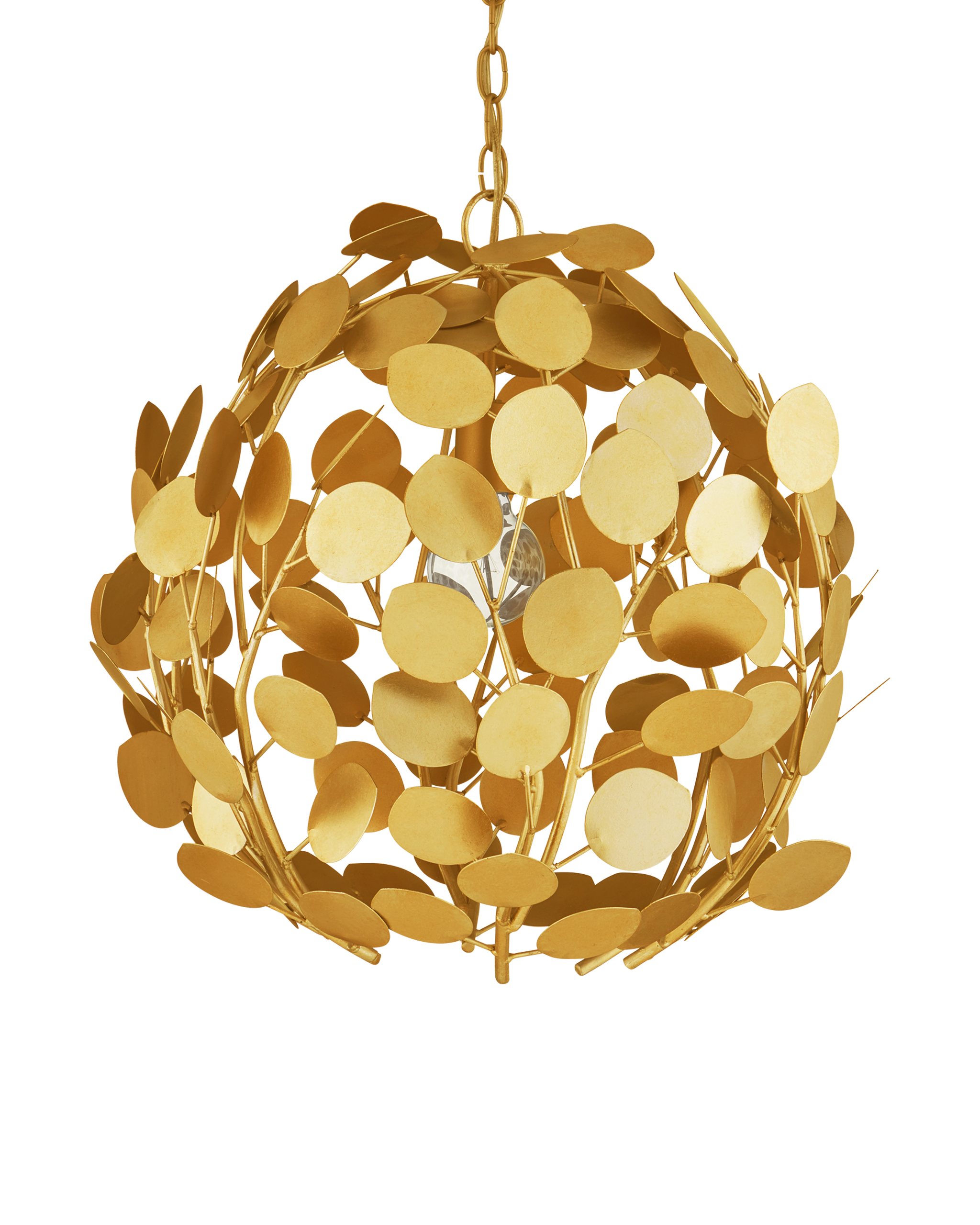Currey & Company Lunaria Gold Orb Chandelier