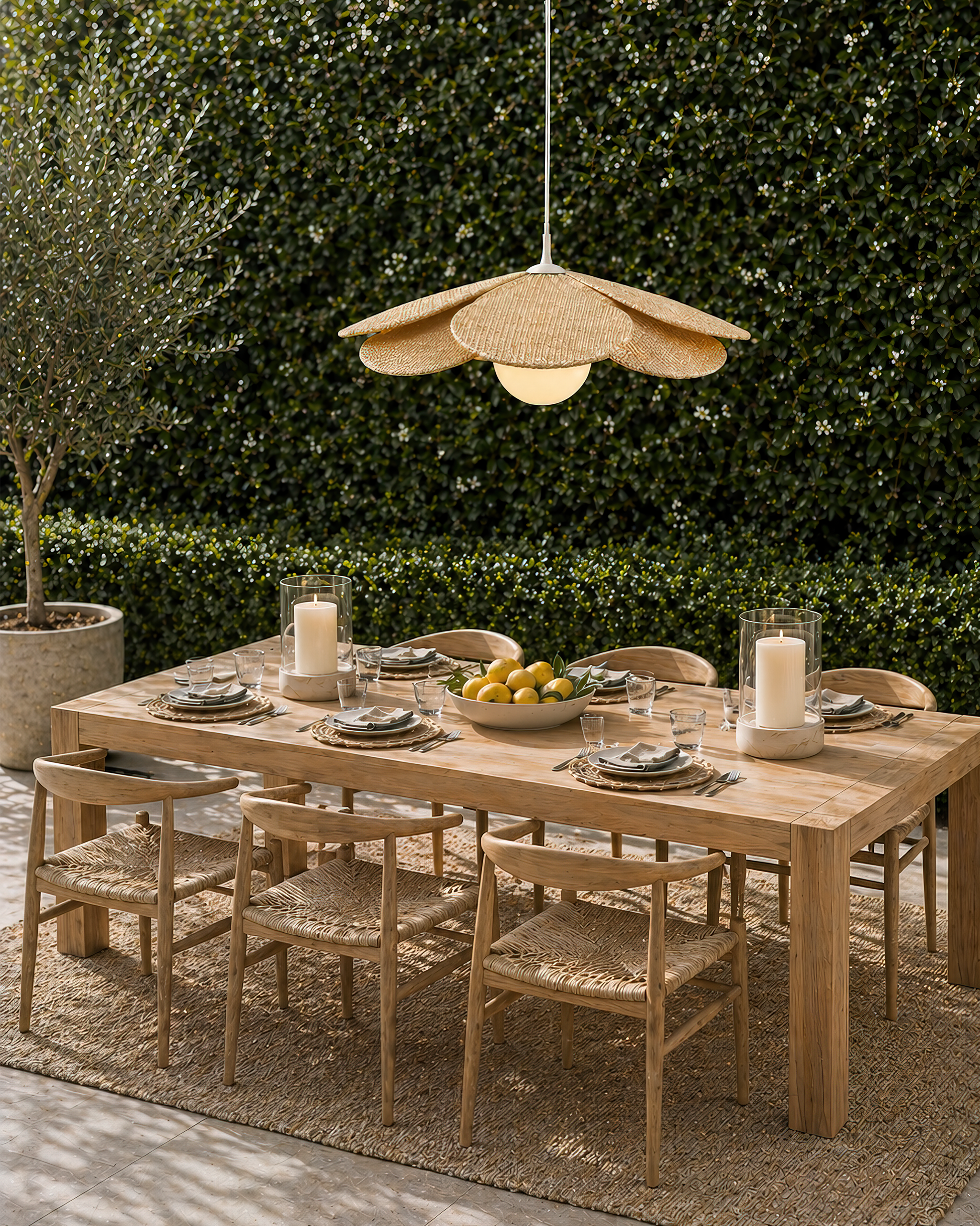 Currey & Company Cabo Petal Outdoor Pendant