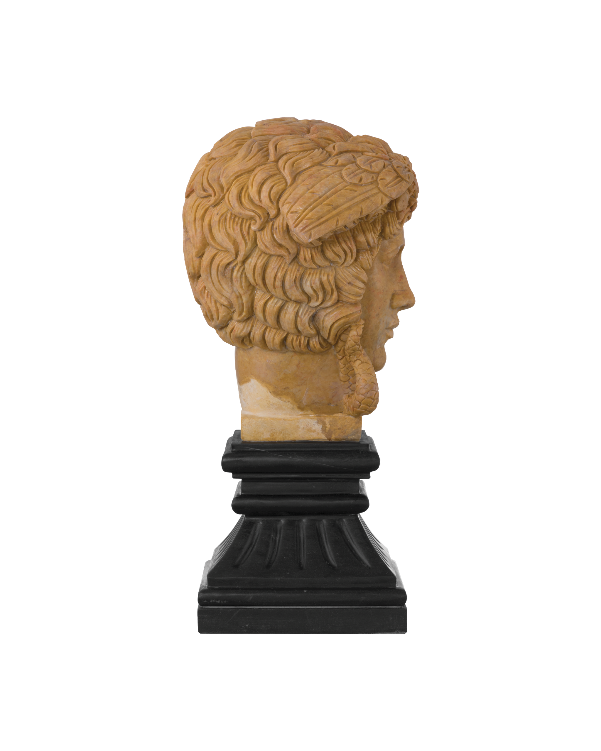 Currey & Company Hypnos Head On Metal Plinth