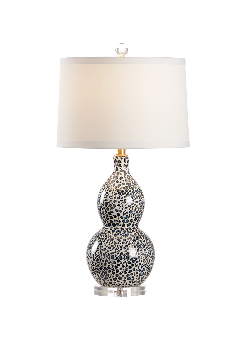 Wildwood - Snow Leopard Lamp - Teal