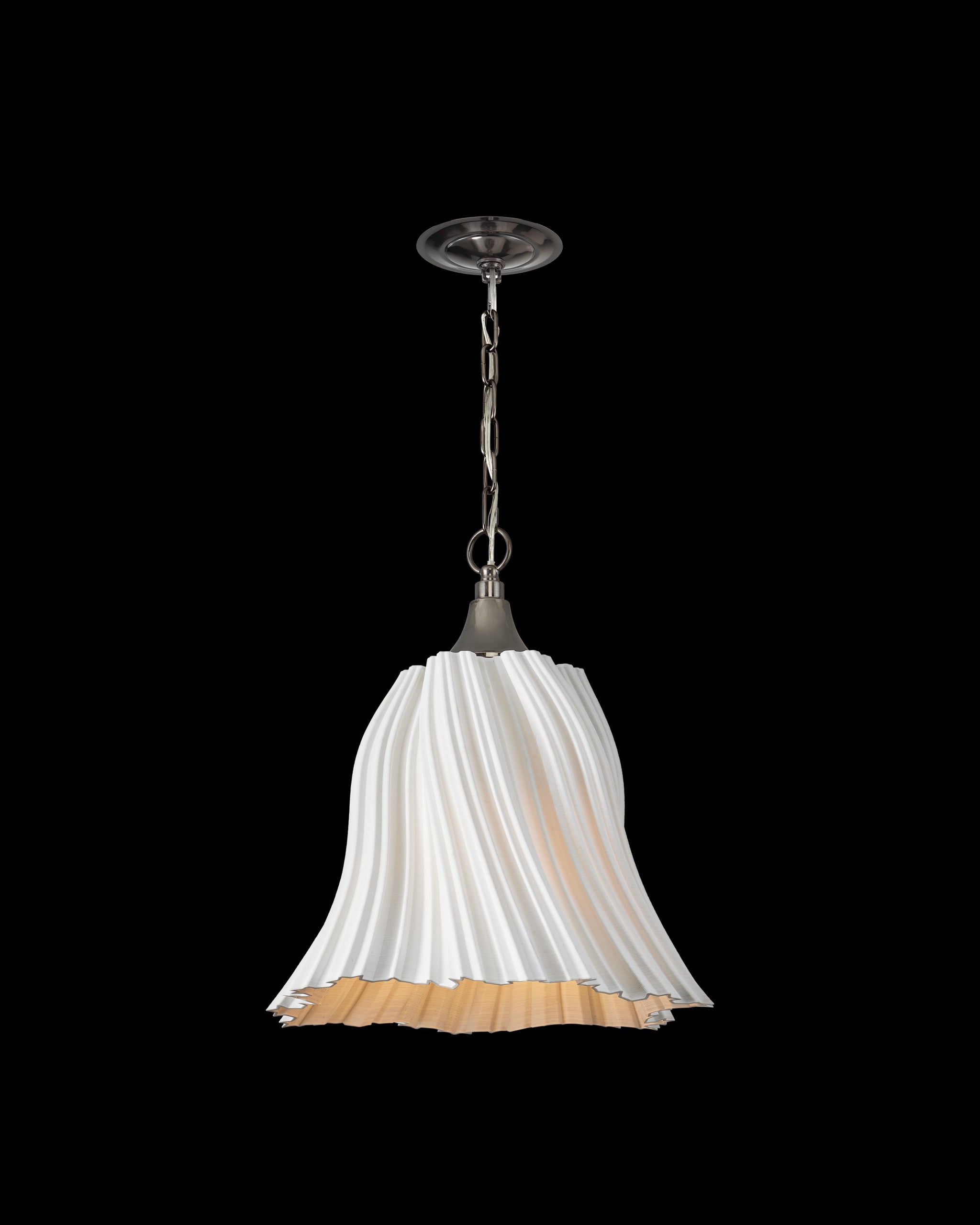 Currey & Company Twirl White Pendant