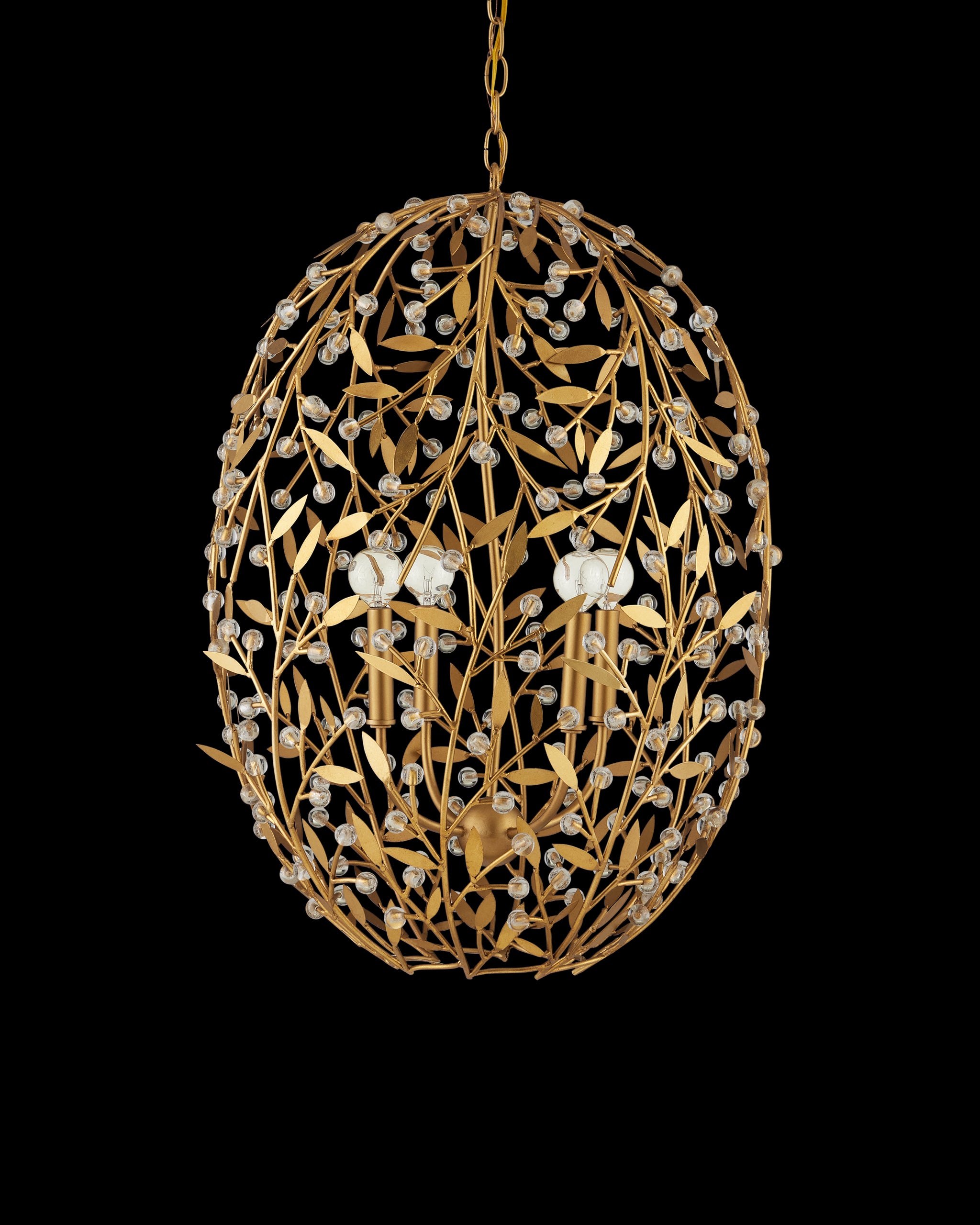 Currey & Company Secret Garden Gold Chandelier