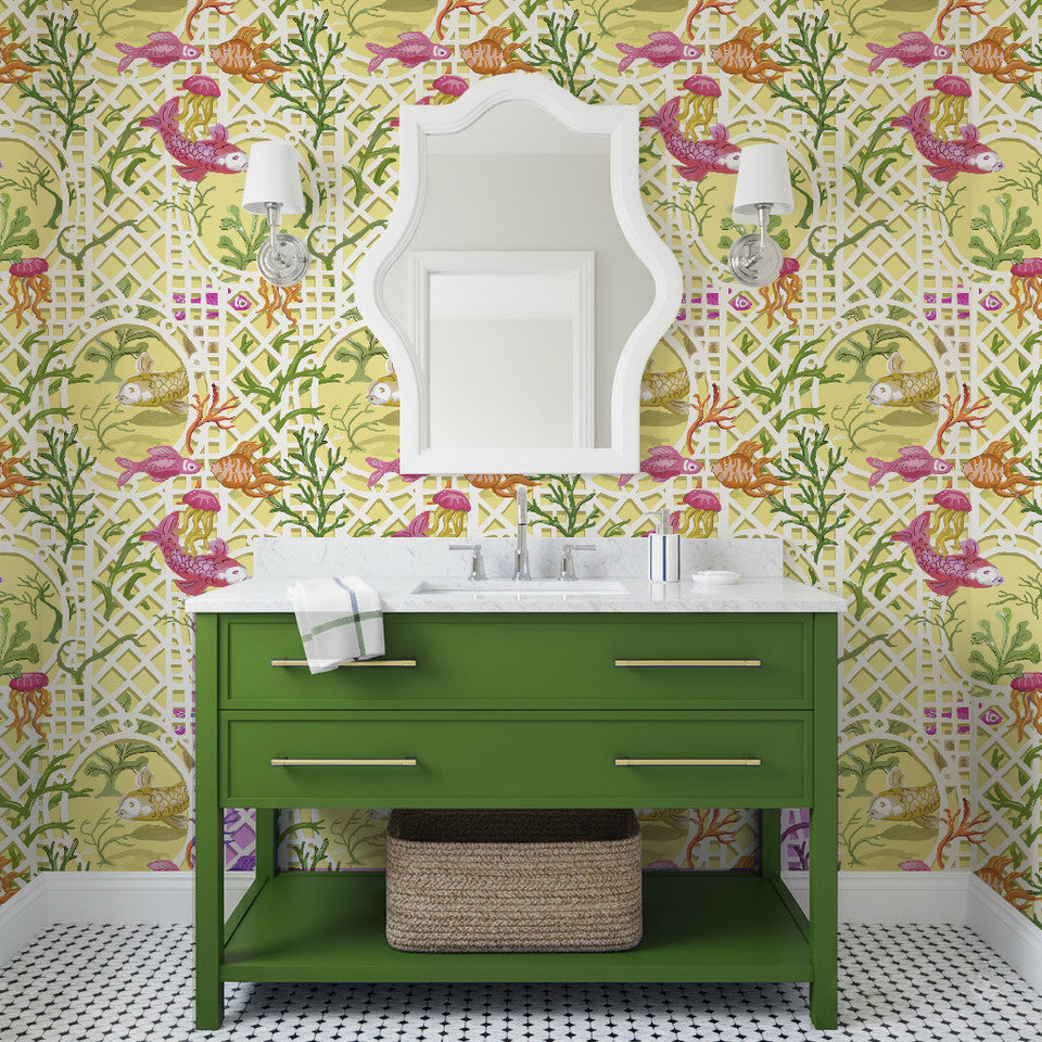Dana Gibson Fish Bowl Wallpaper