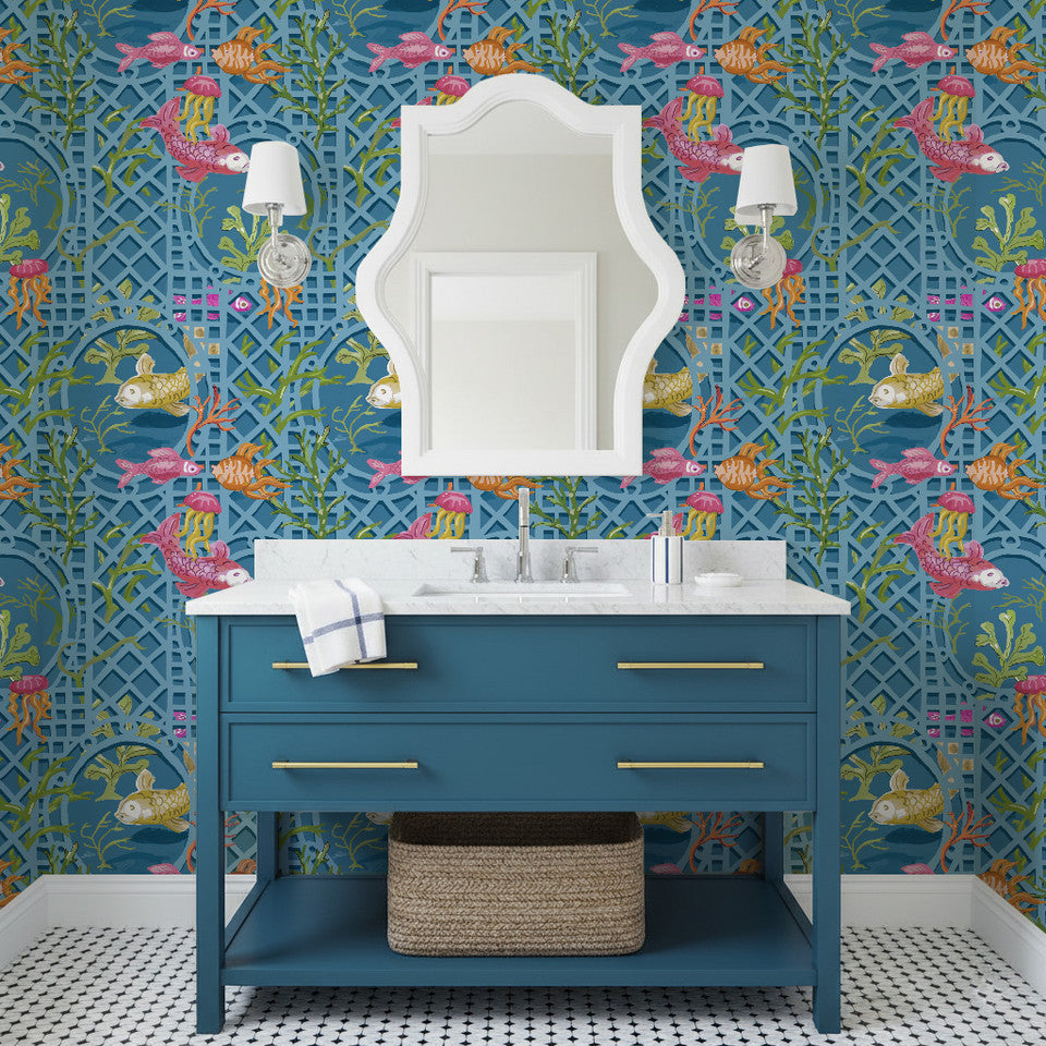 Dana Gibson Fish Bowl Wallpaper
