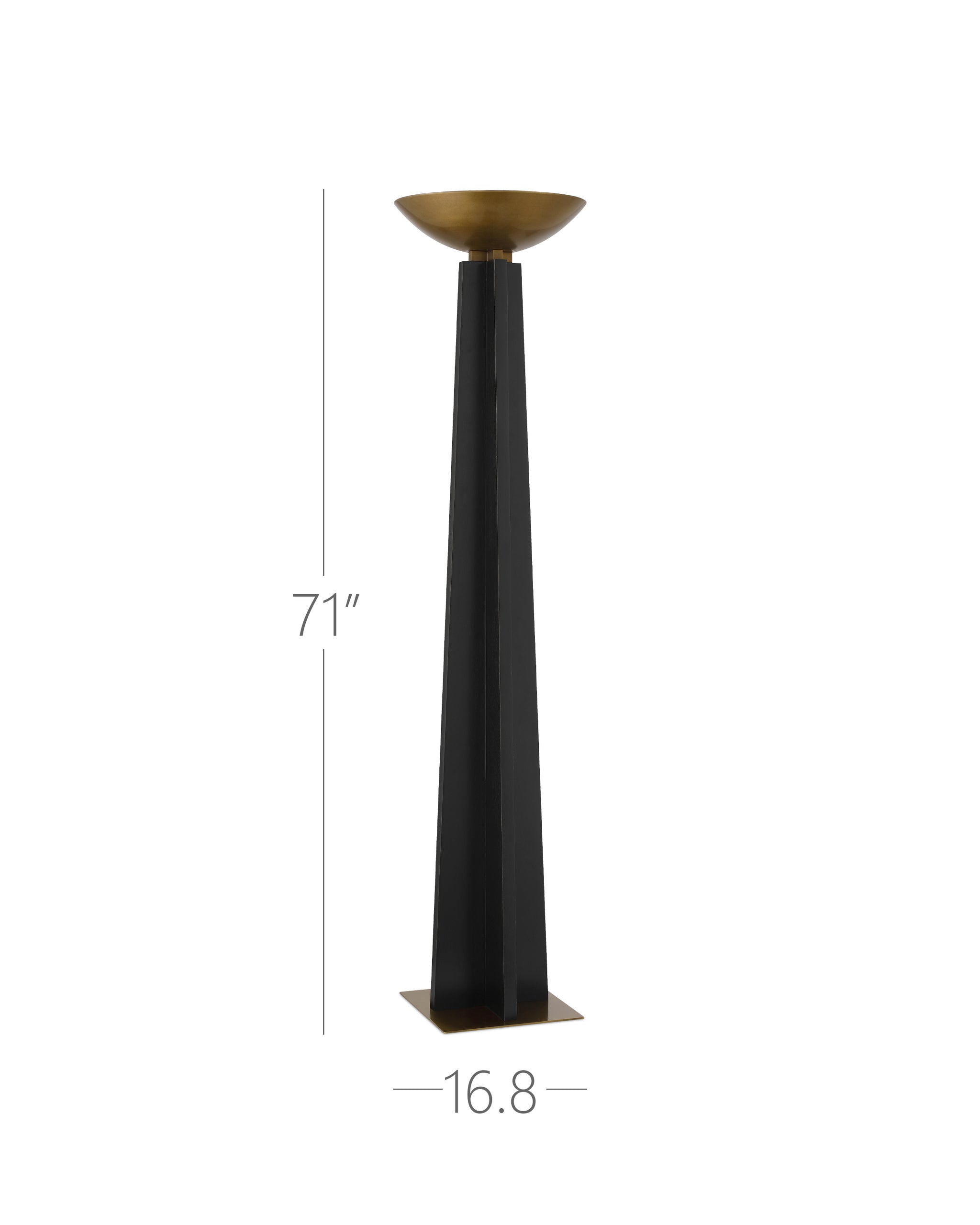 Currey & Company Calyx Torchiere Floor Lamp