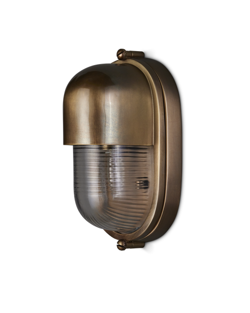 Currey & Company Maritime Brass Outdoor Wall Sconce