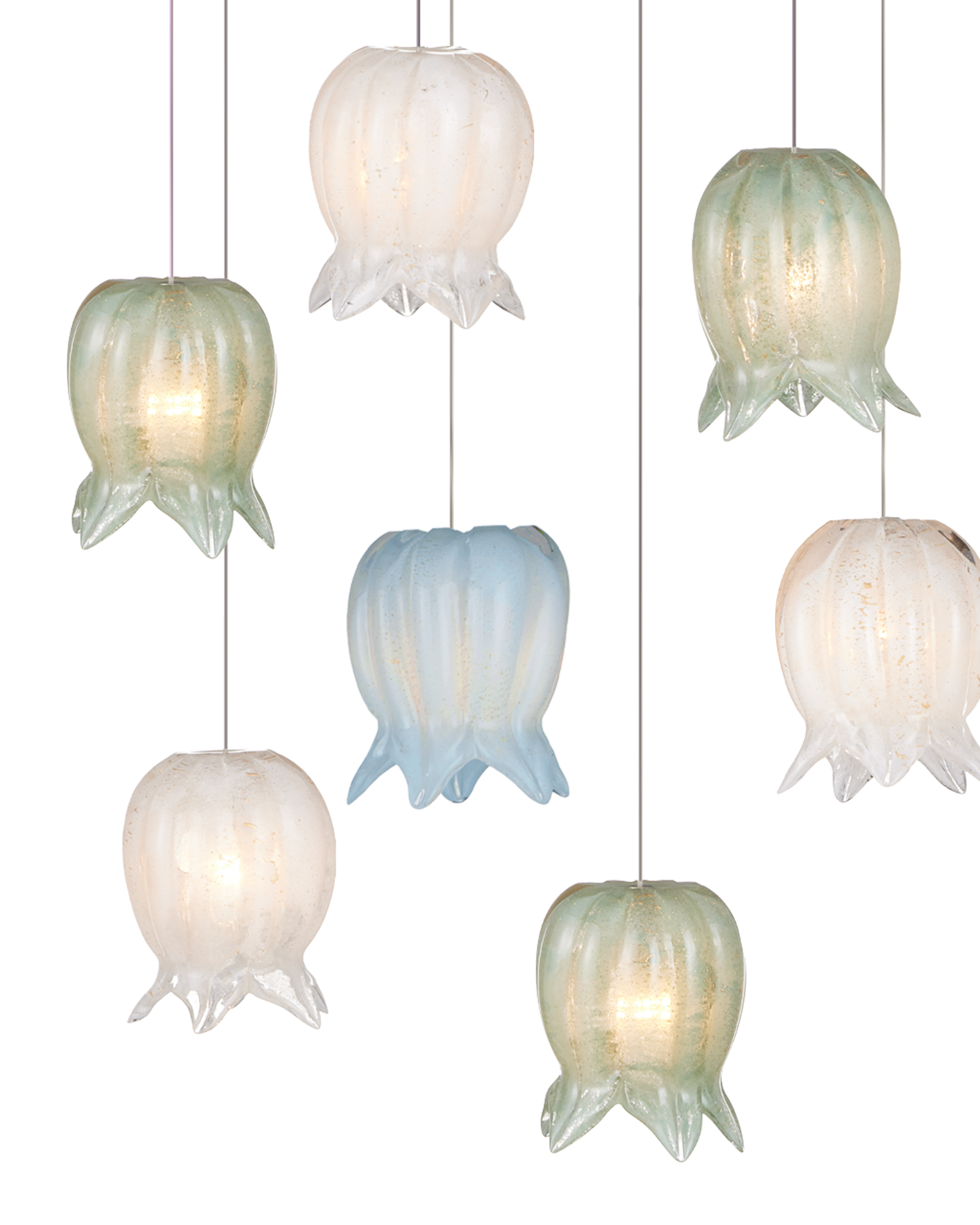 Currey And Company Polpo 15 Light Linear Multi Drop Pendant