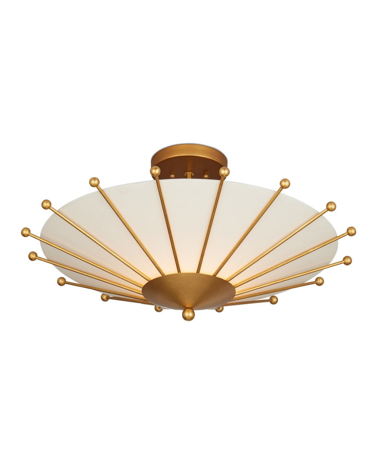 Currey & Company Epoch 26" Gold 1 Light Semi Flush Mount