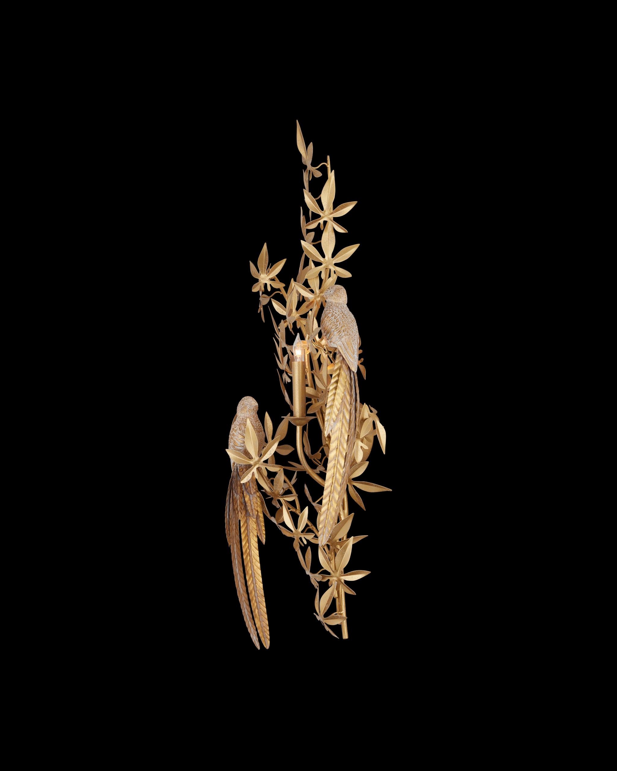 Currey & Company Aviary Gold Wall Sconce, Right