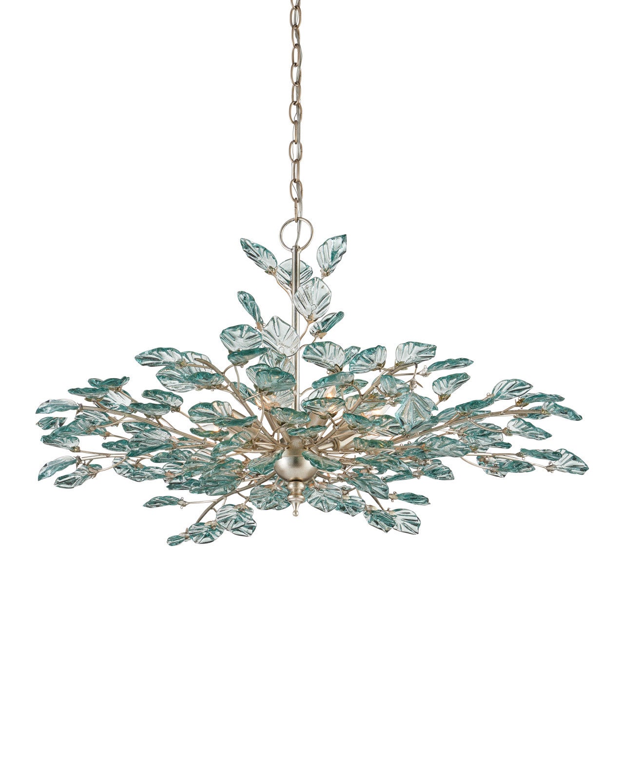 Currey & Company 36" Baobab Medium Silver 8 Light Chandelier
