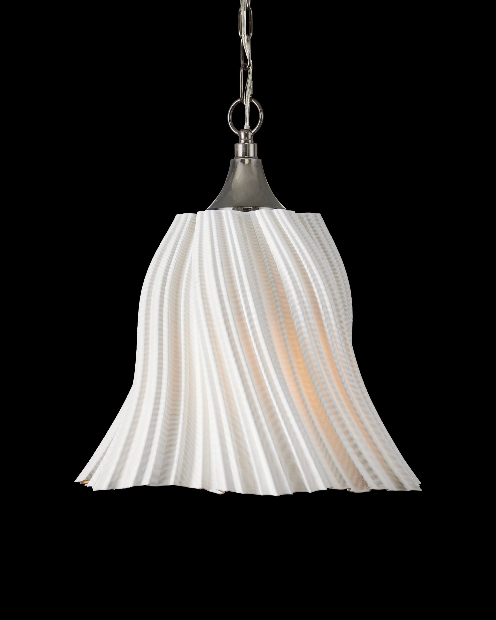 Currey & Company Twirl White Pendant