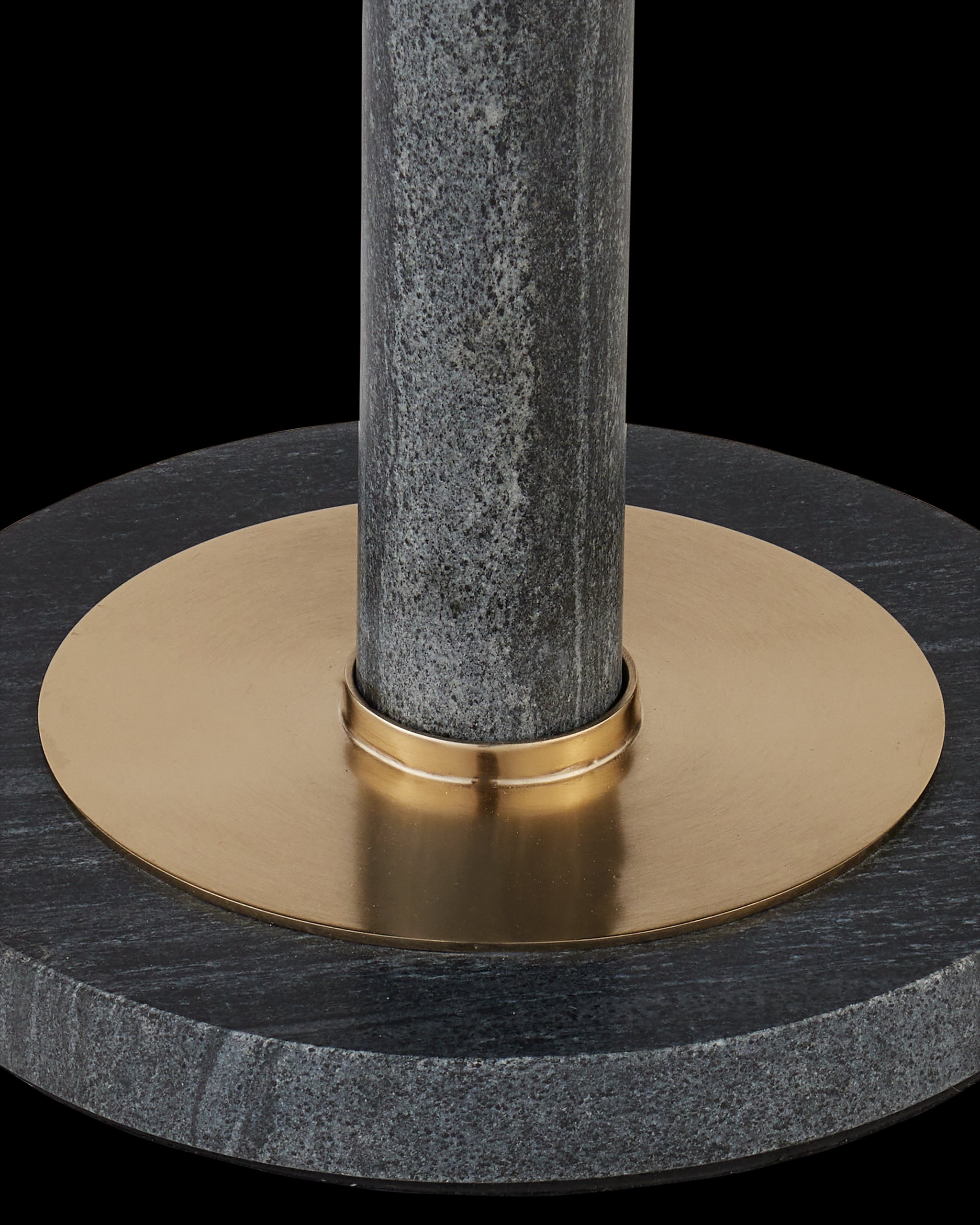 Currey & Company Miles Black Marble Accent Table