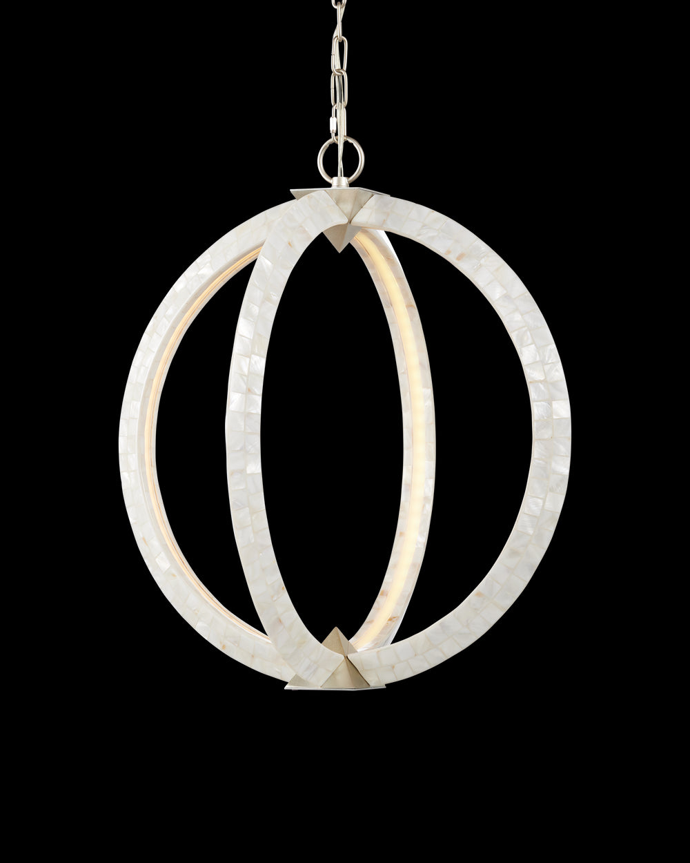 Currey & Company Arietta White Orb Chandelier