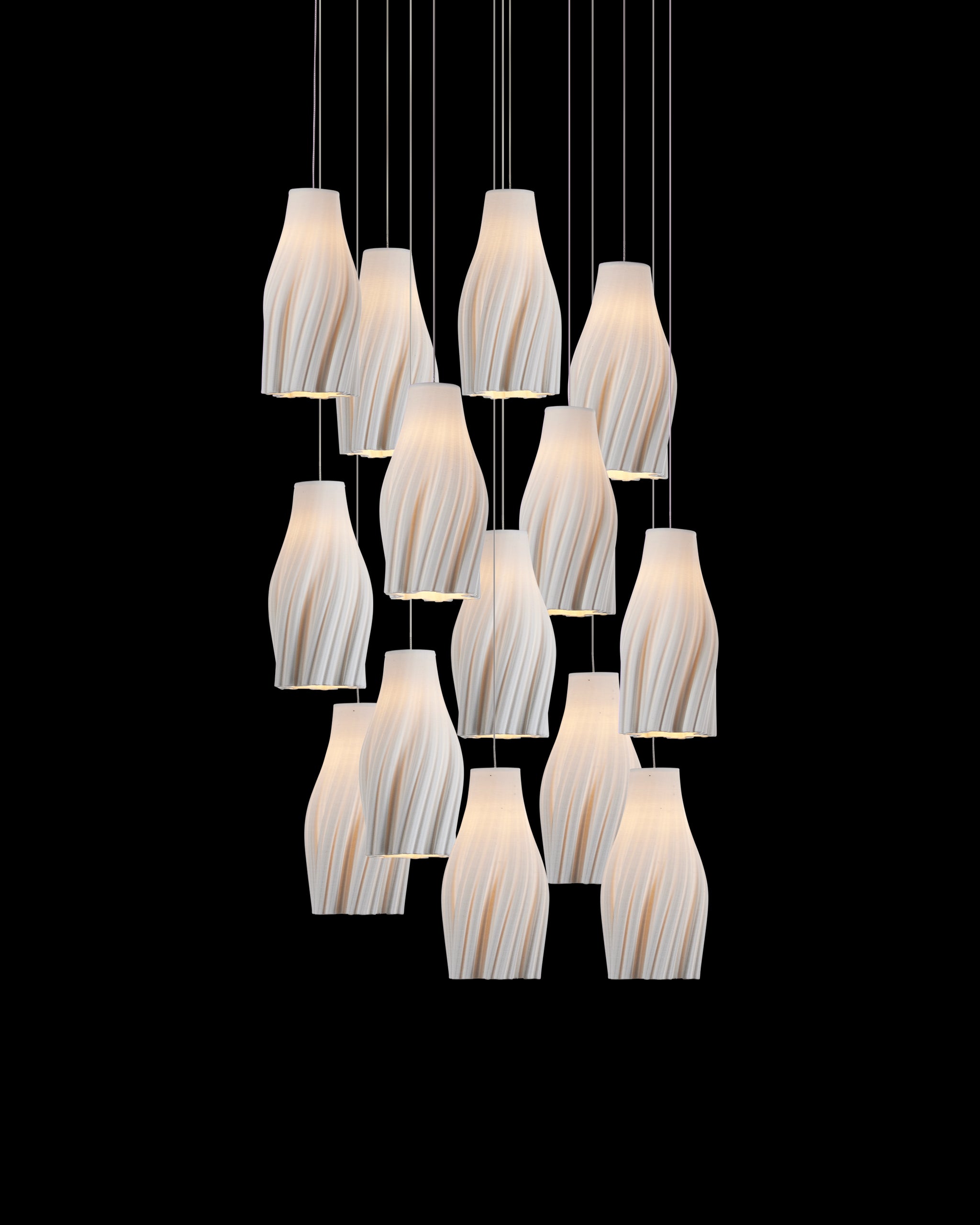 Currey & Company Posh 15 Light Round Multi Drop Pendant
