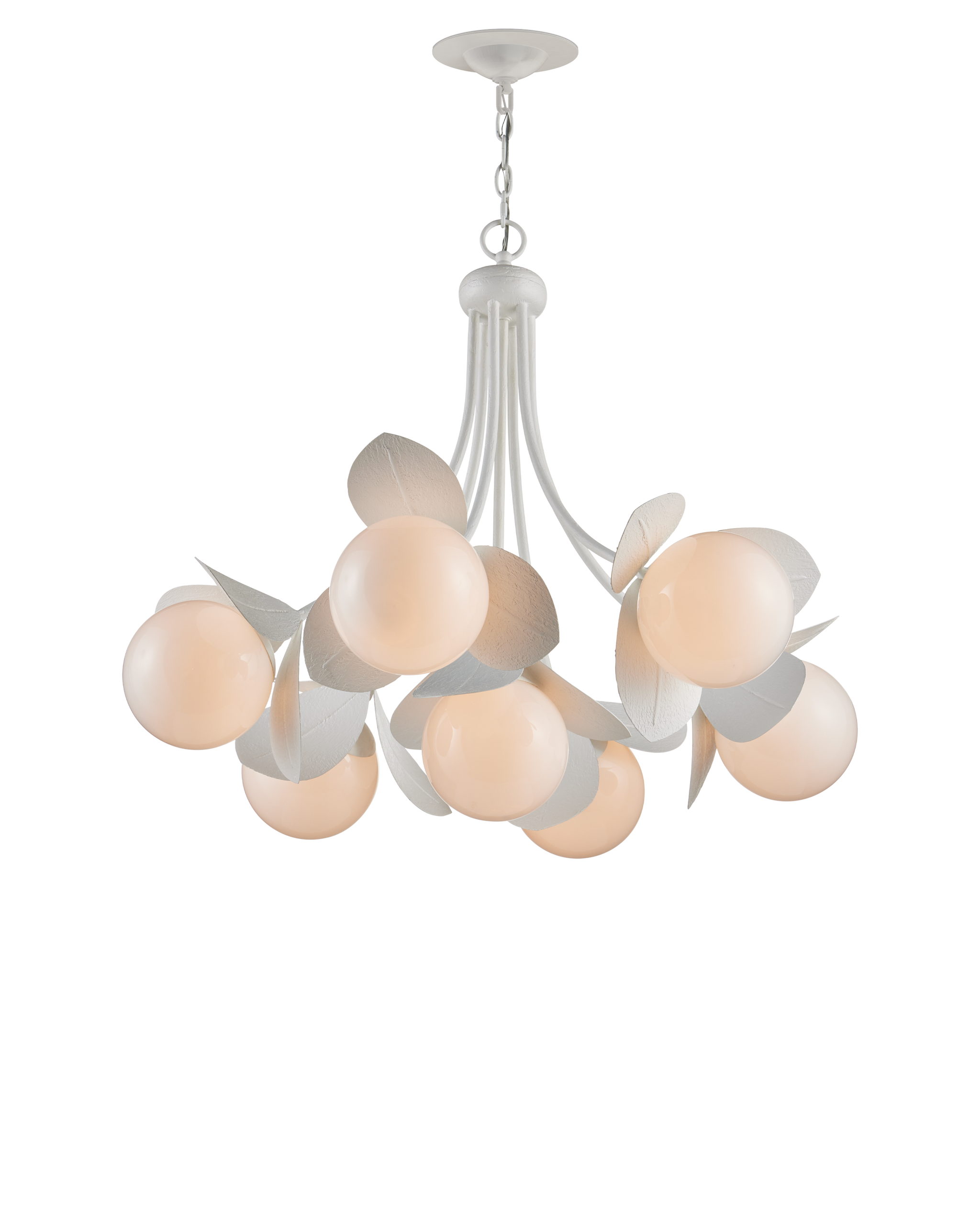 Currey & Company Effloresce White Chandelier
