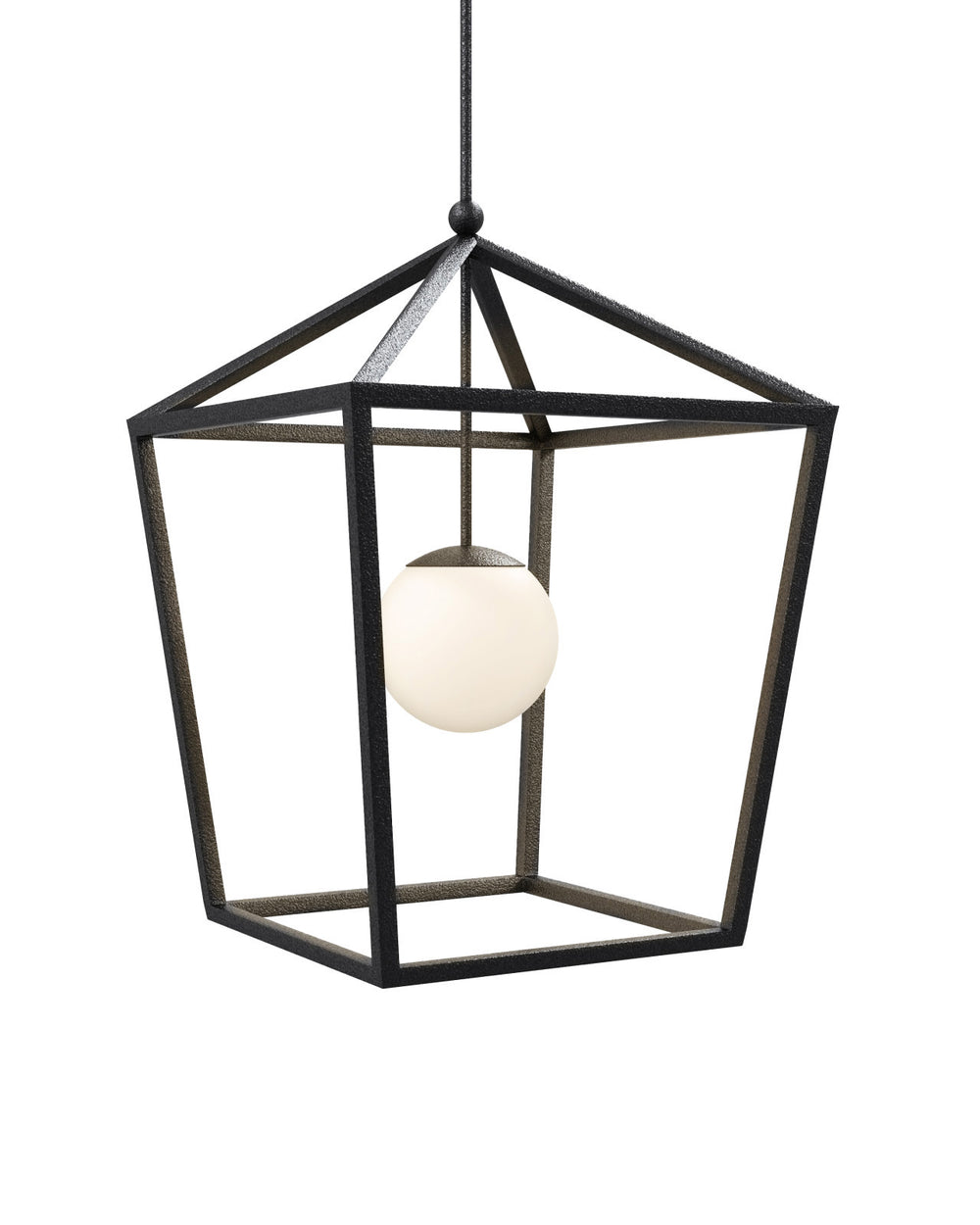 Currey & Company 39.75" X 26" X 26" Denison Large Black 1 Light Outdoor Lantern