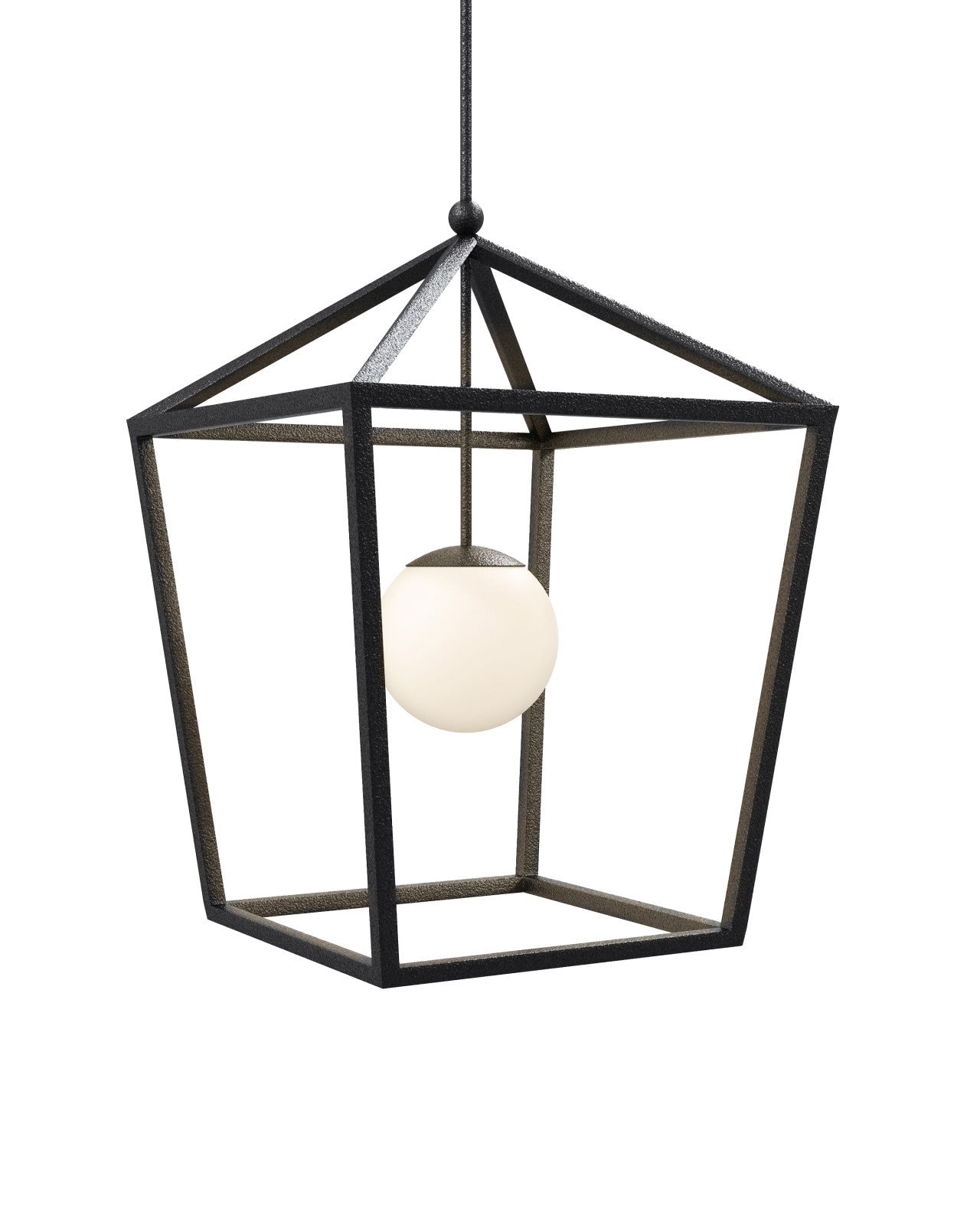 Currey & Company 39.75" X 26" X 26" Denison Large Black 1 Light Outdoor Lantern