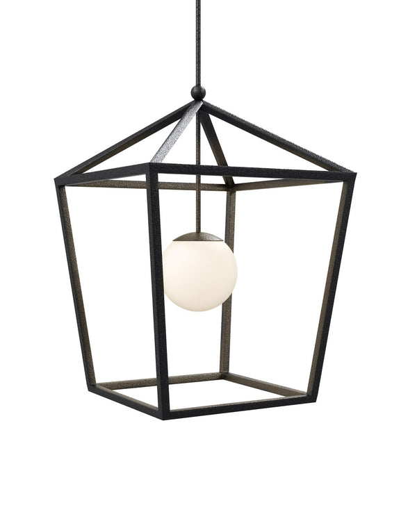 Currey & Company 39.75" X 26" X 26" Denison Large Black 1 Light Outdoor Lantern