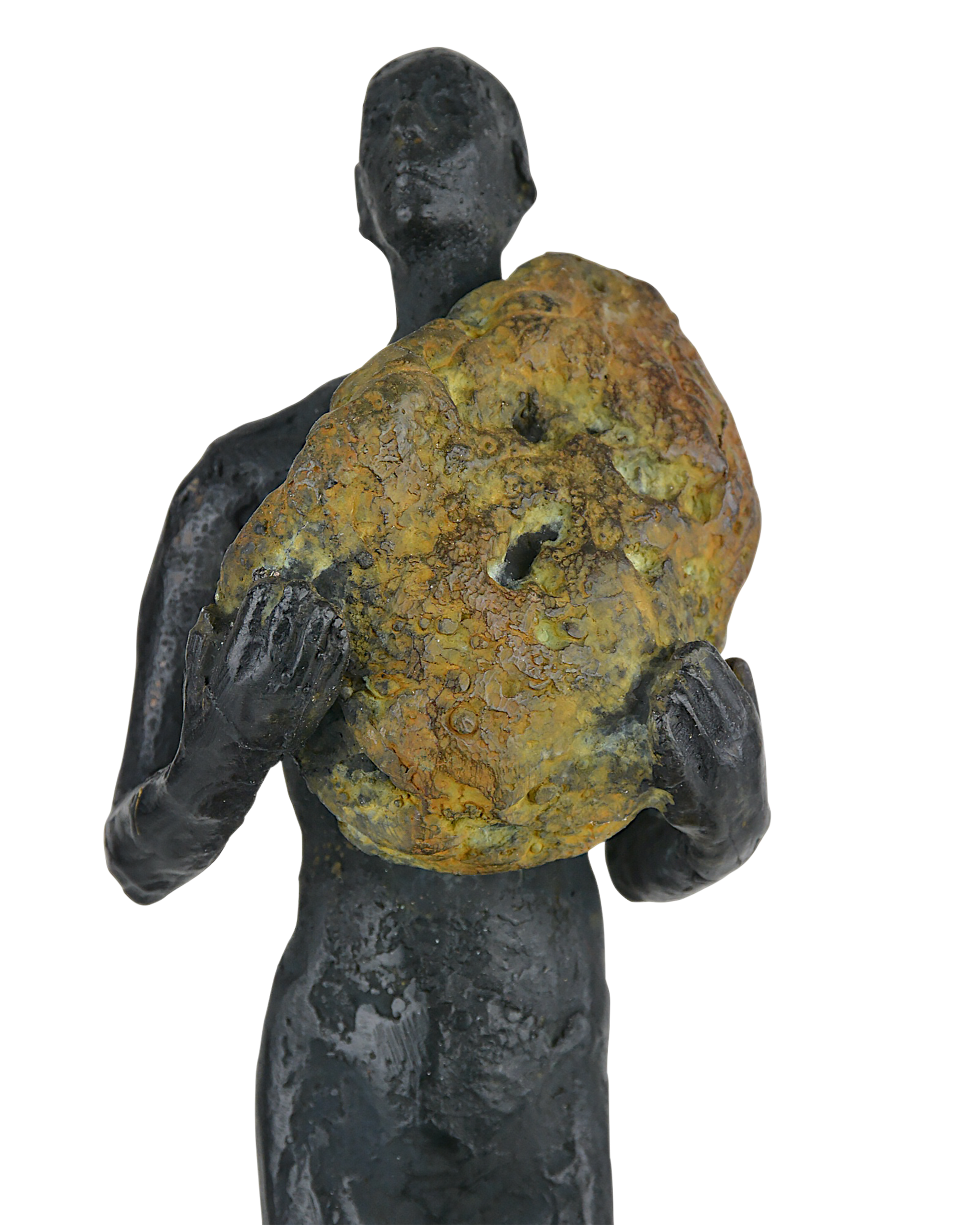 Currey & Company Man On Rock Medium Bronze