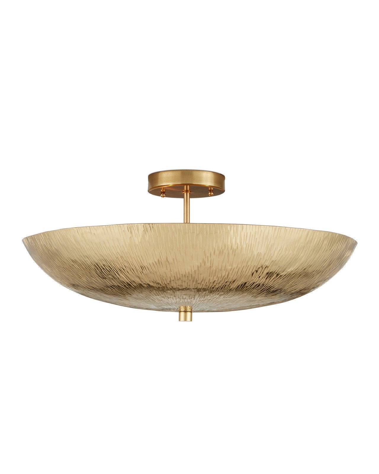 Currey & Company Origo 24" Polished Brass Semi Flush Mount