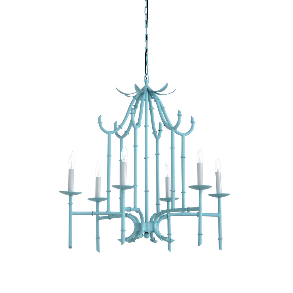Wildwood Bamboo Chandelier in Blue, 67154