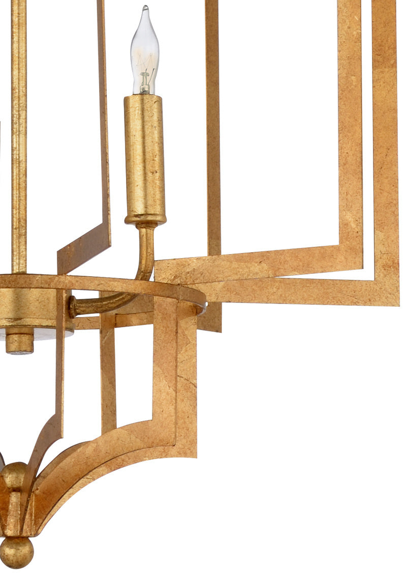 Dover Chandelier in Gold by Wildwood Lighting