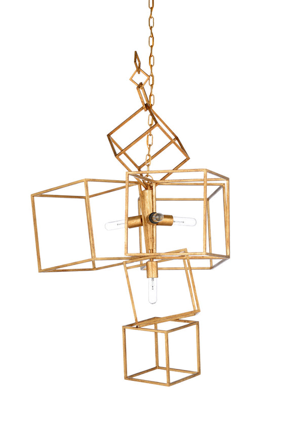 Wildwood Cubist Chandelier Gold