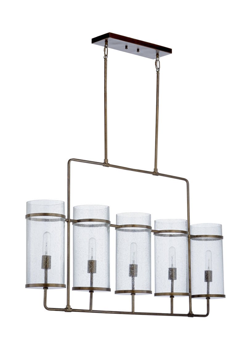 Mcguire Five Light Bronze Chandelier by Wildwood