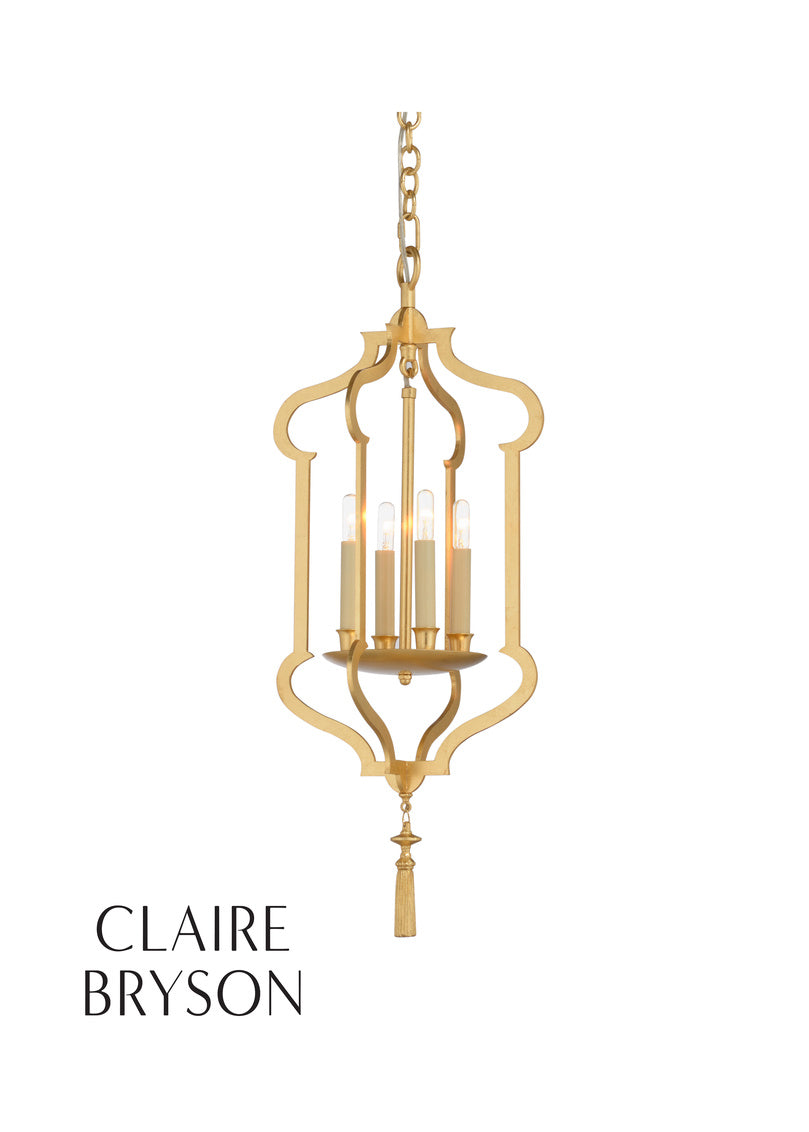 Wildwood Odalisque Gold Lantern Chandelier