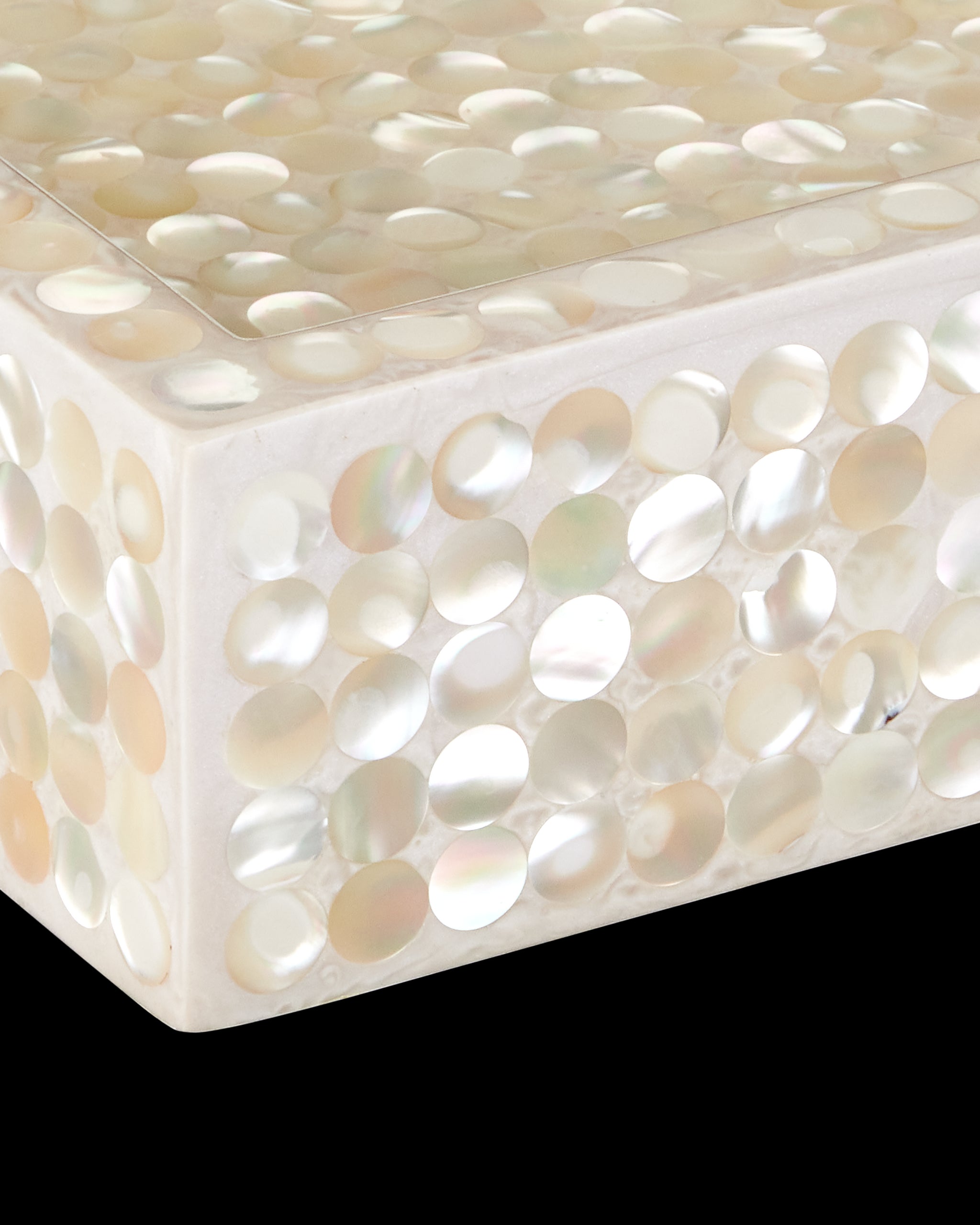 Currey & Company Gerri Dot Mother Of Pearl Tray Set Of 2