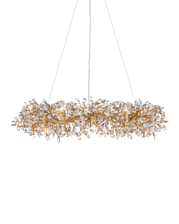 Currey & Company Crystal Bud Large Ring Chandelier