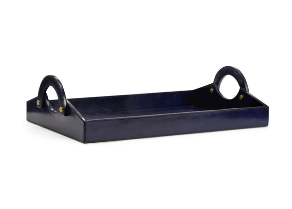 Chelsea House Leather Tray Midnight Blue