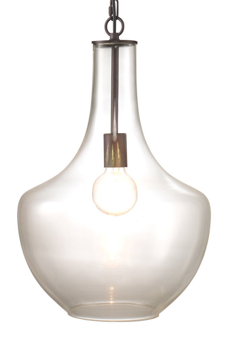 Sutton Pendant In Clear Glass Lifestyle by JY