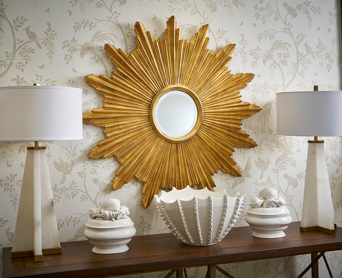 Chelsea House - Alabaster Pyramid Lamp