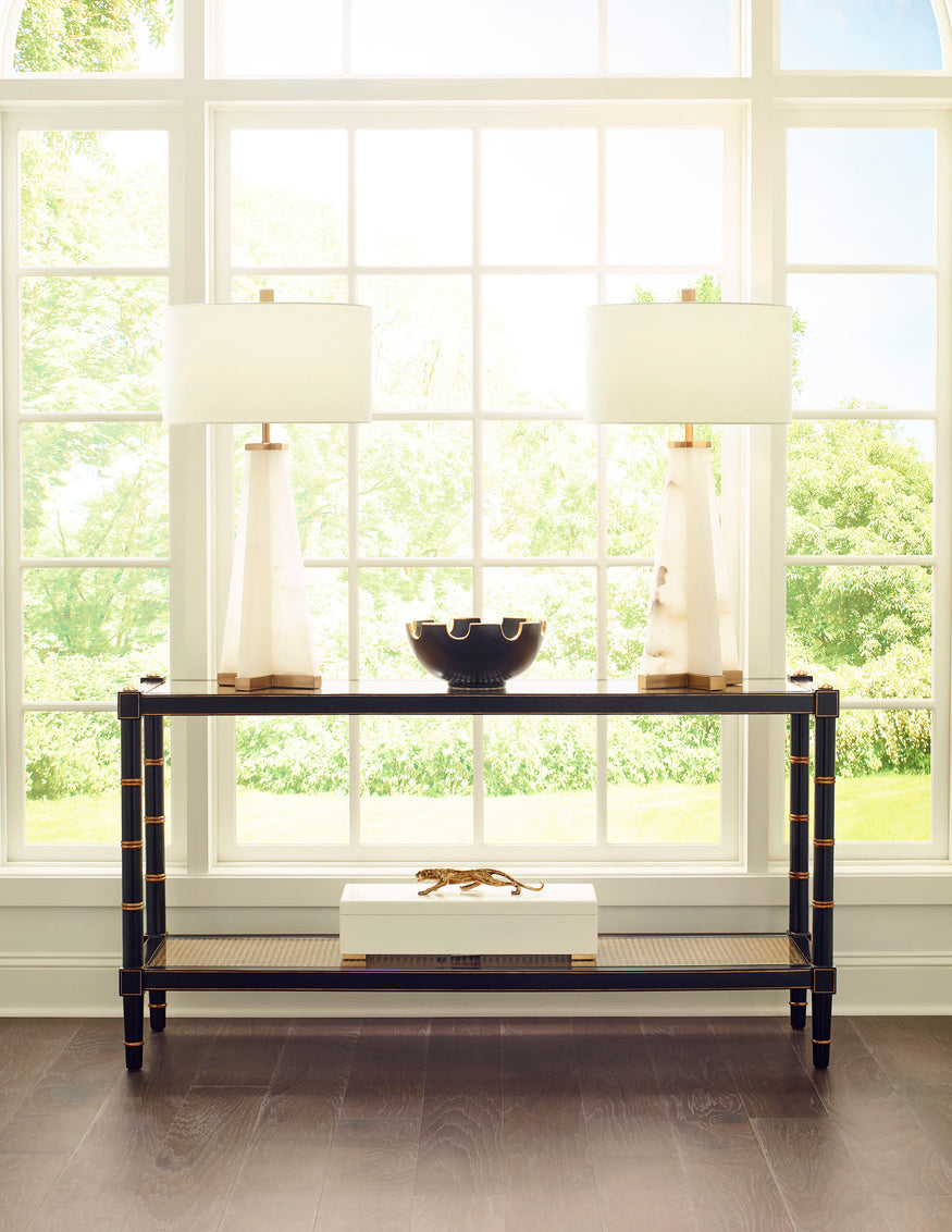 Chelsea House - Alabaster Pyramid Lamp